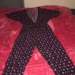 Charlotte Russe Deep V-Neck Jumpsuit